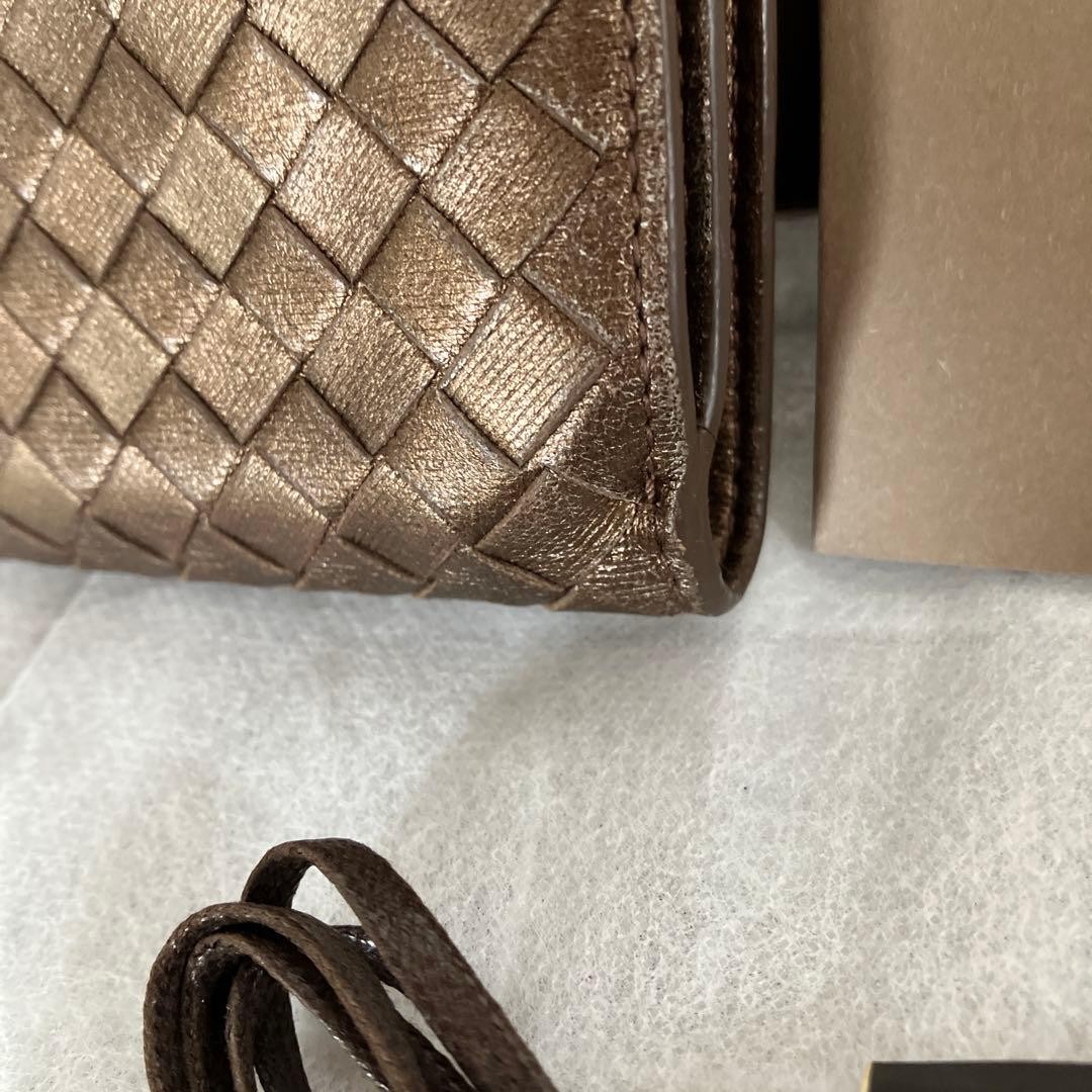Bottega Veneta Intrecciato Leather Bifold Wallet Bronze Authentic Used Japan thumbnail 10