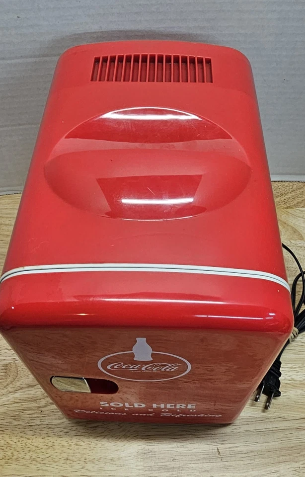 Coca Cola Mini Fridge Compact Personal Refrigerator  - Image 2 of 4