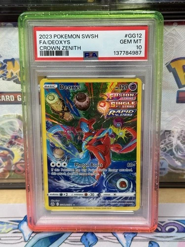 Deoxys 2023 Pokémon Sword & Shield Crown Zenith GG12/GG70 Full Art PSA 10