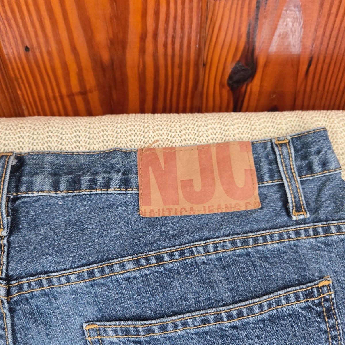Nautica Jeans Mens 36x32 Blue Denim Relaxed Straight Leg Vintage