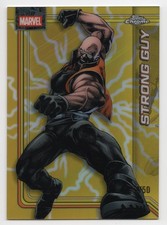 2026 Topps Chrome Marvel Strong Guy #170 Storm's Gold Lightning Refractor /50