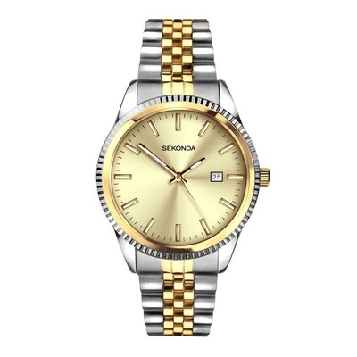 Sekonda Herrenuhr 2 Tone Armband 30259 Datum UVP 59,99£
