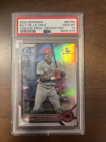 2022 Bowman Chrome Prospects Elly de La Cruz 1st Bowman Refactor /499 psa 10