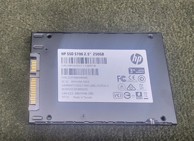 HP SSD 250GB S700 Used 2DP9BAA#ABC 2.5'' Sata