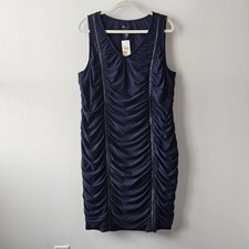 NEW Lane Bryant Navy Ruched Sheath Dress - Plus Size 20 - NWT - Hidden Zip