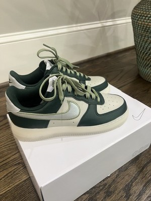 Nike Air Force 1 Green And Cream Custom Size 7.5