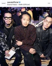 sacai 19AW Floral Stripe Jacquard Blouson Jacket L Black Excellent Condition