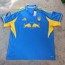 adidas Leeds United 2025-26 Blue Away Shirt. New With Tags. Name Removal.2XL.
