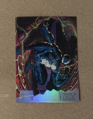 1995 Marvel Masterpieces Devries Venom Holo Flash Card #8