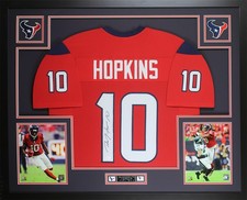 DeAndre Hopkins Autographed and Framed Red Houston Texans Jersey JSA COA