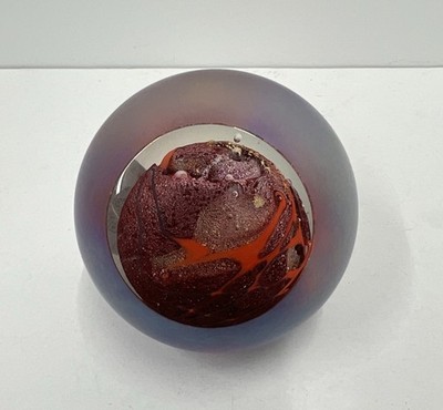 Signed GES Glass Eye Studio 2000 MARS Faceted Celestial Planetary LIGHT NOT INCL