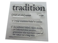 CTMH My Acrylix Acrylic Stamp Set A1260 Tradition Definition Word Card Making