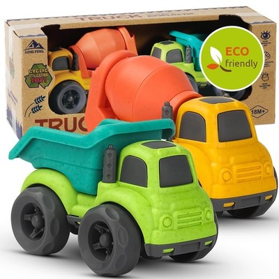 Car Toys for 1-3 Year Old, BPA , Phthalates , PVC, Dump Truck, Mixer , Easter...