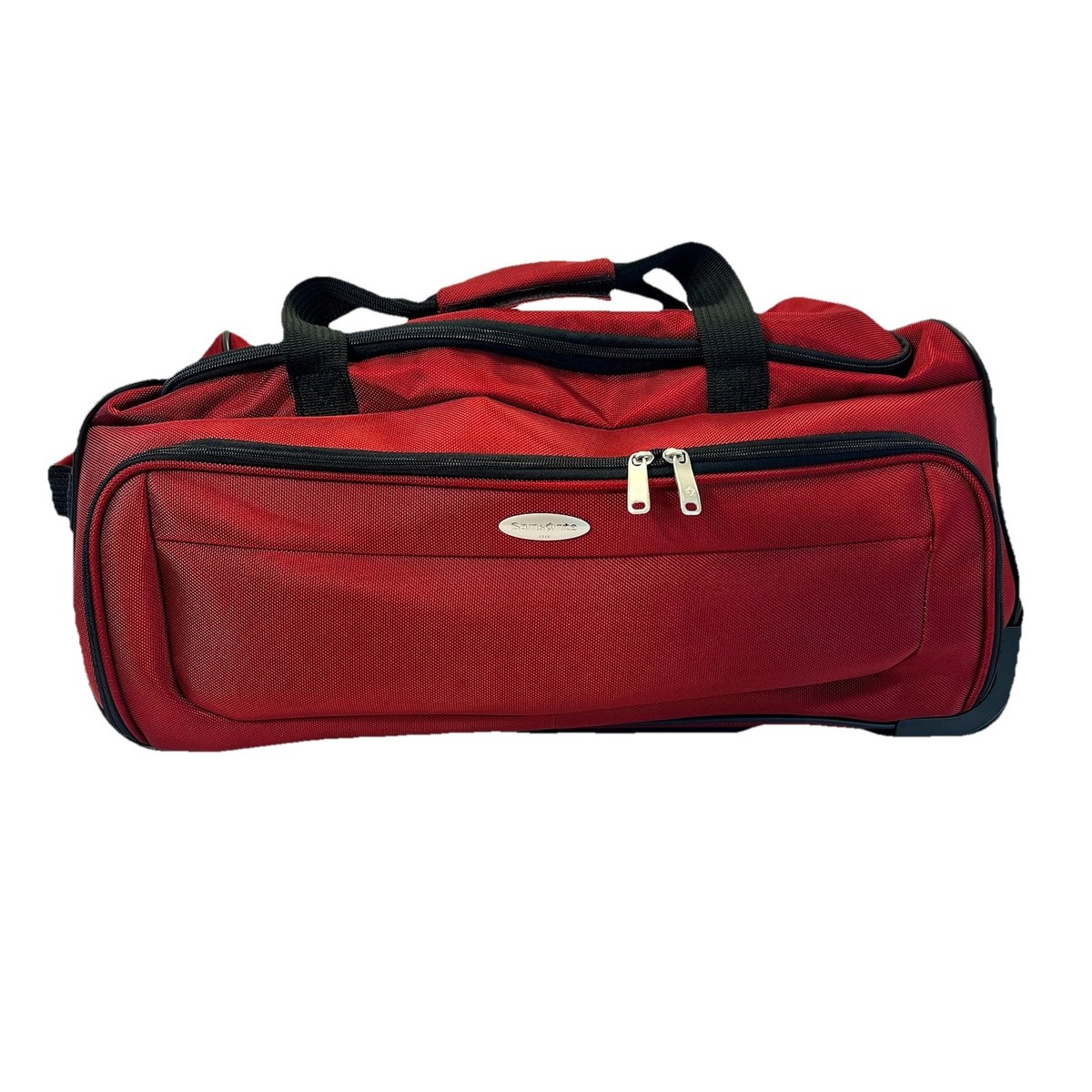 Samsonite Red & Black 2 Wheeled Rolling Duffel Bag 22x12x9 Inch