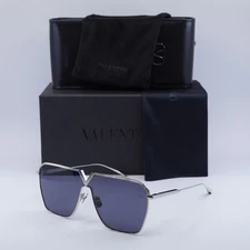 Valentino V-GOLDSHIELD VLS-137A Silver/Dark Grey AR 134-0-140 Sunglasses New ...