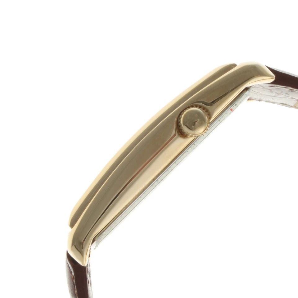 Relógio vintage estilo médico contornado com pulseira de couro - Imagem 2 de 4