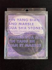 Natural Bian Stone  Marble Gua Sha Yin Yang Scraping Tool Facial Massage Neck