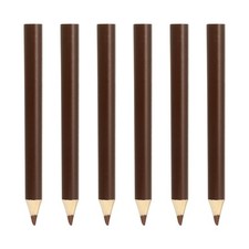 6 Pcs Wooden Colored Pencils Short Oil Based Colored Pencils, Brown