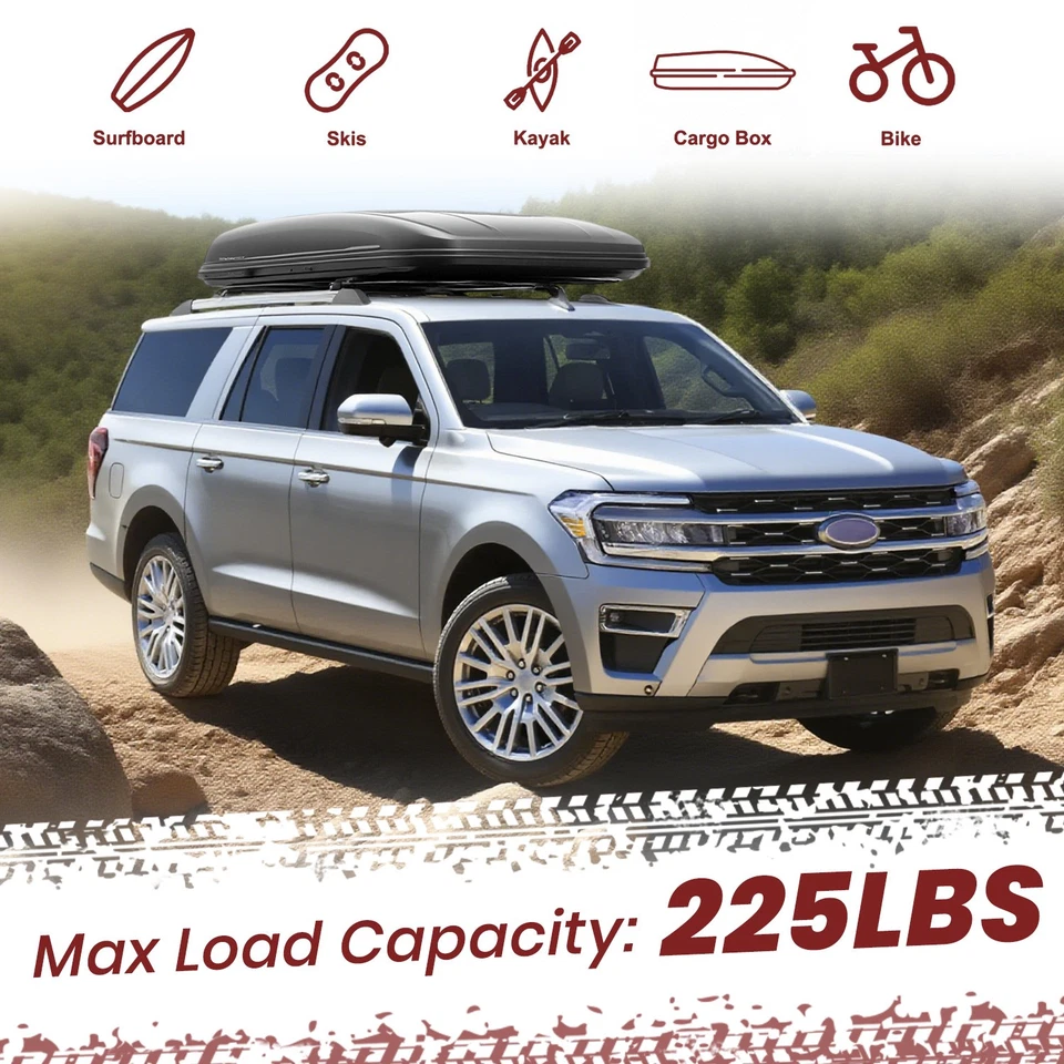 For 18-24 Lincoln Navigator Ford Expedition Roof Rack Cross Bar Luggage Carrier Foto 4 de 4