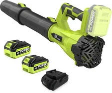 Leaf Blower Cordless,Sixcraftsmen 21V Cordless Electric Blower with 2 Batteries
