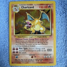 Charizard 4/102 Base Set Pok mon TCG Holo Rare WOTC 1999 Vintage Heavily Played