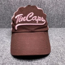 Fort Wayne Tin Caps Hat Cap Strap Back Girls MILB Minor Baseball Pink Brown
