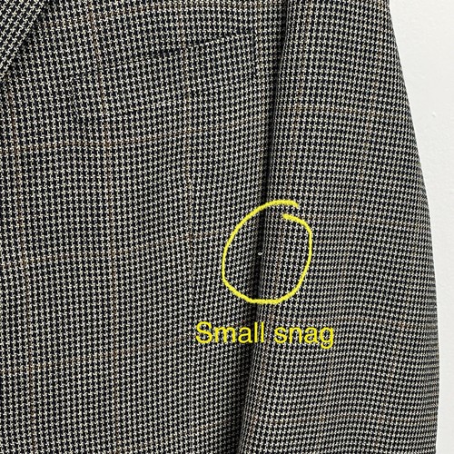 Jos A Bank Sport Coat Blazer Silk Wool Mens 44L Houndstooth Suit Jacket Casual - Picture 12 of 19