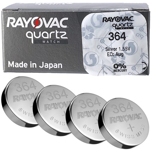 4 x Rayovac AG1 364 SBAG SR60 SR621SW Watch Batteries 813282029597 eBay
