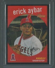 2008 TOPPS HERITAGE CHROME ERICK AYBAR #272 ANGELS BLACK REFRACTOR RARE SP 49/59