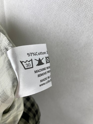 Collectif Maddie Gingham Trousers UK 8 XS White Black High Waist - Picture 12 of 18