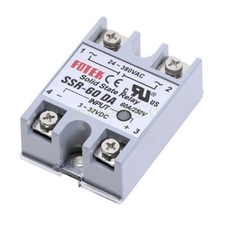24V-380V 60A 250V SSR-60 DA Solid State Relay Module 3-32V DC To AC
