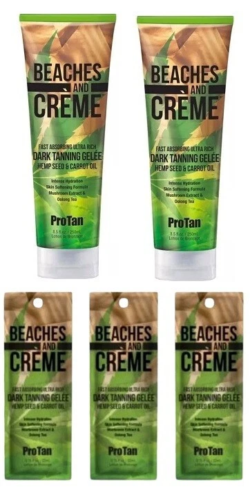 Pro Tan Beaches & Creme Sunbed Tanning Lotion 2 Bottle Deal Plus 3 Free Sachets - Image 3 of 4