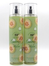 BATH  BODY WORKS CUCUMBER MELON 25TH ANNIVERSARY BODY MIST 8 OZ LOT OF 2 PCS 