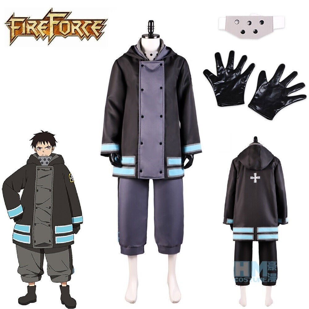 Anime Fire Force No Shouboutai Fire Soldier Cosplay Costume Uniform Set