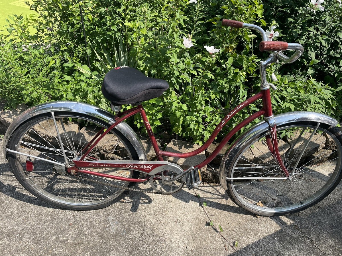 Schwinn Fair Lady Vintage Ladies Red Bicycle | eBay