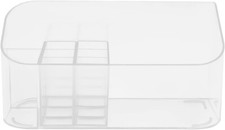 Makeup Organizer Tray Bathroom Cabinet Cosmetic Storage Tray 2 Removable Divider