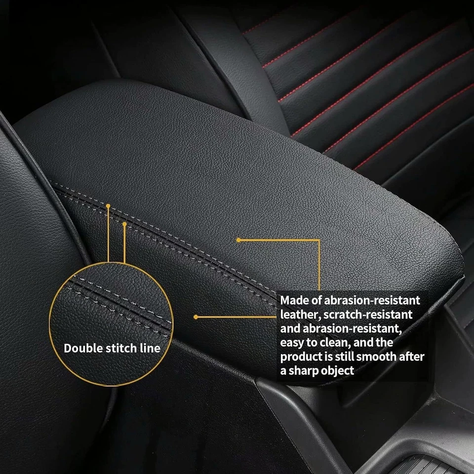 Fit For 2012-2016 Honda CR-V Car Center Console Armrest Cover Cushion PU Leather Foto 3 de 4