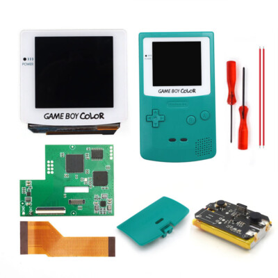 White AMOLED OLED GBC Laminated Screen Rechargeable Touch Kits+Shell