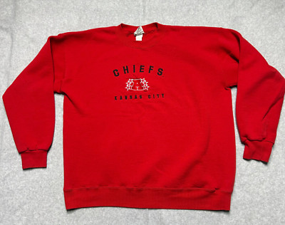 Vintage Kansas City Chiefs Sweatshirt Mens XL Red Nutmeg Mills 90s Made in USA