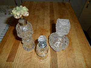 Set of Beautiful Vintage Oleg Cassini,IRICE,CZECH Bottles