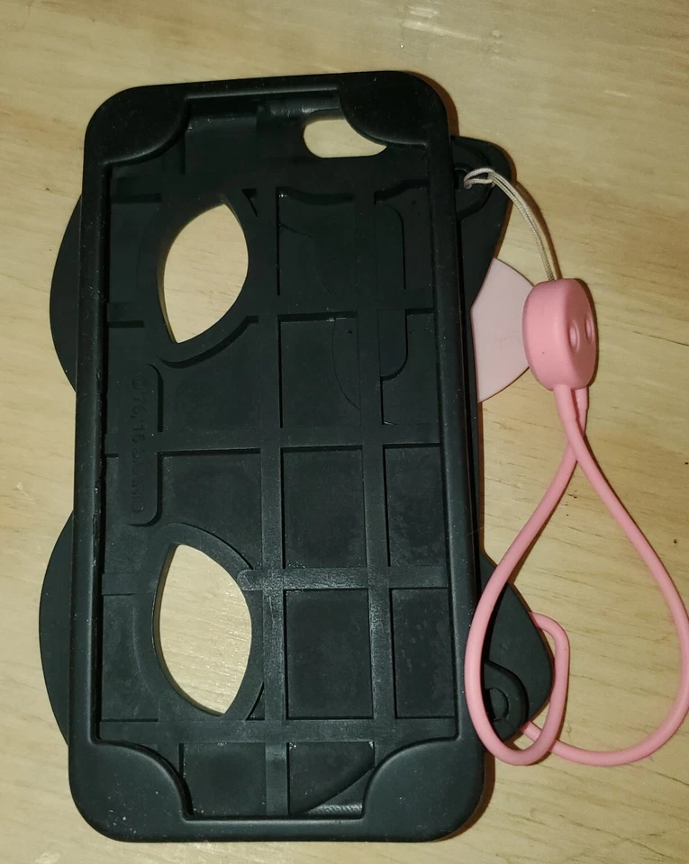 Hello Kitty iphone 5 Case Black/ Pink Bow Rubber Lanyard/Strap (Sanrio Brand) - Image 3 of 4