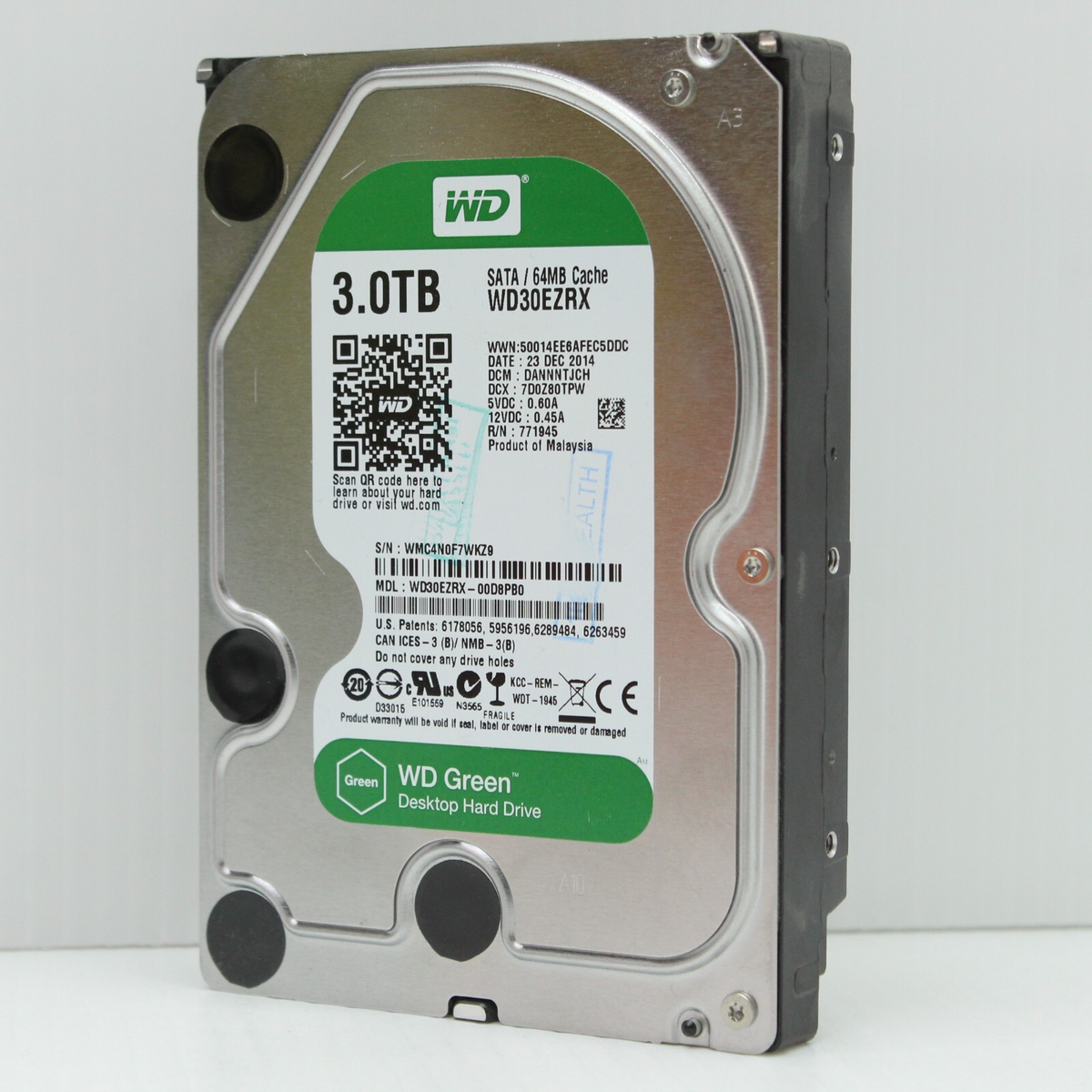 WD(Green) WD30EZRX 3.5インチ SATA HDDハードディスク [3TB(3000GB