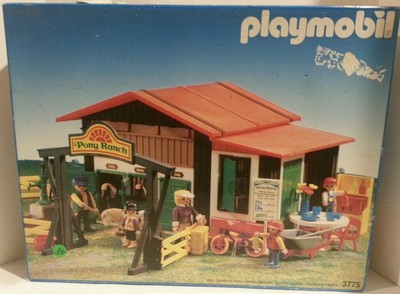 Vtg Playmobil 3775 Pony Ranch Includes Box Instructions Very
