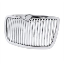 Fits 05-10 Chrysler 300 300c Chrome Vertical Front Bumper Hood Grille Grill