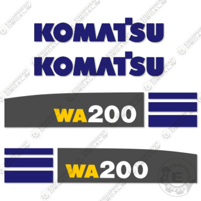 Fits Komatsu WA 200 5 Decal Set Wheel Loader Decals