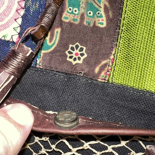 Handmade Hill Tribe Artisan Handwoven Patchwork Shoulder Tote Bag & Coin Purse - Picture 7 of 8