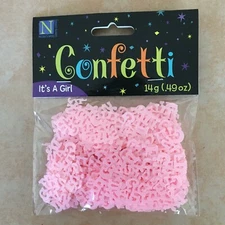 Confetti It's a Girl Pink Nicole's Basic Crafts Corner Decoration Tabletop Packs