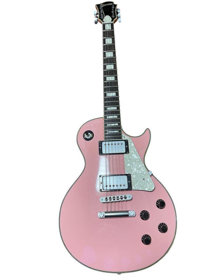 Burny PLC-45 Les Paul Pink Electric Guitar W/Gig Bag Used Burny PLC-45 Les Paul Pink Electric Guitar W/Gig Bag Used