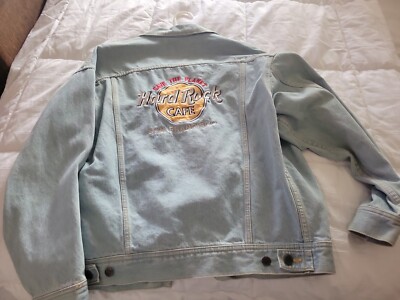 Vintage  Hard Rock Cafe San Francisco 1990s Denim Jean Jacket Medium 