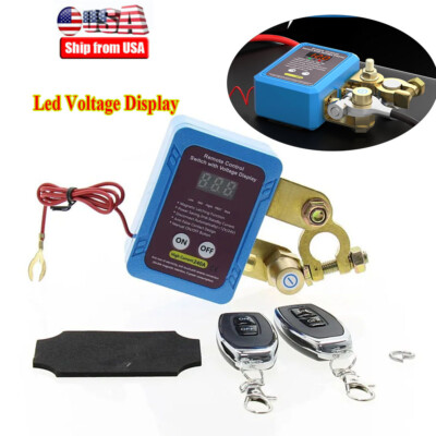 Car Remote Battery Disconnect Switch 12V 240A, Automatic Power Shut Off Switch